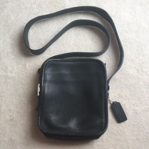 Vintage small black leather Coach purse